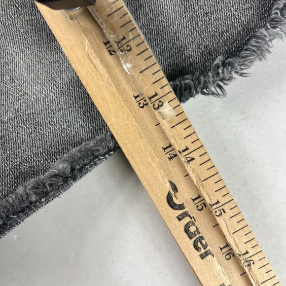 Judy Blue Jean Shorts Women 28* Mid Rise Black Cut Off Stretch Denim Jorts Tag M - Picture 10 of 15